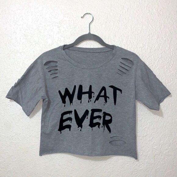 Gray SHEIN crop top  - Picture 1 of 16